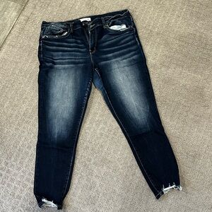 BKE Women's Midnight Blue Skinny Jeans